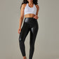 New plus size women's leggings high waist tight sexy PU leather pants colorful yoga pants