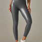 New plus size women's leggings high waist tight sexy PU leather pants colorful yoga pants