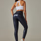 New plus size women's leggings high waist tight sexy PU leather pants colorful yoga pants
