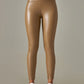 New plus size women's leggings high waist tight sexy PU leather pants colorful yoga pants