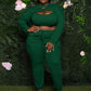 Women's Fashion Hollow Top Ribbed Three-piece Suit