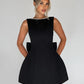 Women's Pearl Bow Fashion Short Dress