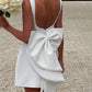 Women's Pearl Bow Fashion Short Dress