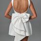 Women's Pearl Bow Fashion Short Dress