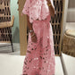 Women's solid color sexy hollow cardigan top wide leg pants two piece set