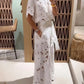 Women's solid color sexy hollow cardigan top wide leg pants two piece set