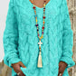 Women's Long-sleeved Hooded V-neck Knitted Sweater (without necklace)