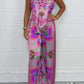 New Fashion Casual Sexy Suspender Printed Loose Women's Trousers Set