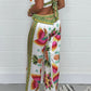 New Fashion Casual Sexy Suspender Printed Loose Women's Trousers Set