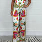 New Fashion Casual Sexy Suspender Printed Loose Women's Trousers Set