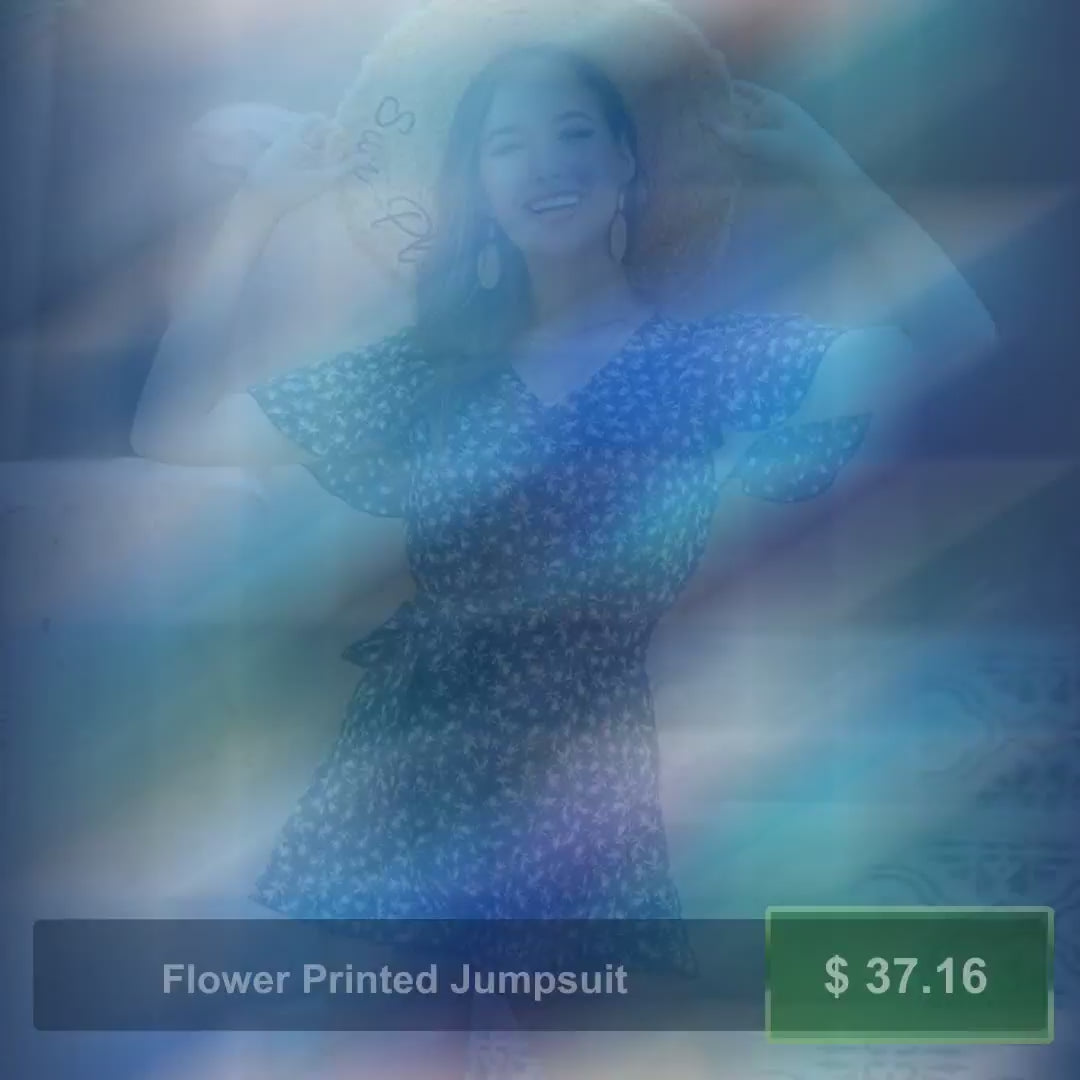 Flower Printed Jumpsuit by@Vidoo