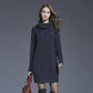 Women's Warm Turtleneck Sweater Dress by@Vidoo