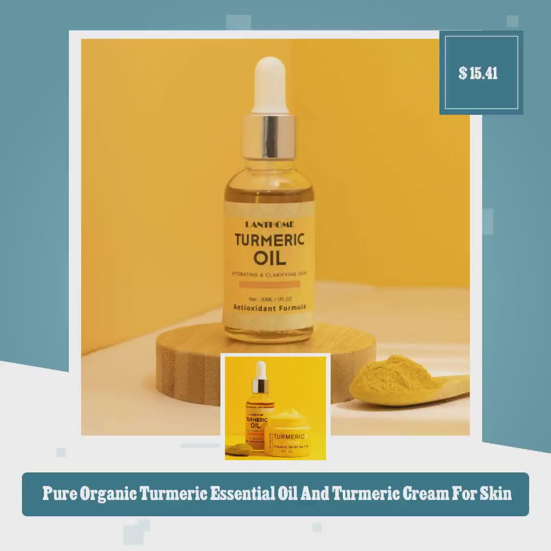 Pure Organic Turmeric Essential Oil And Turmeric Cream For Skin by@Vidoo