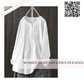 Women&#039;s Cotton Linen Pleated Round Neck Long Sleeve Shirt by@Outfy