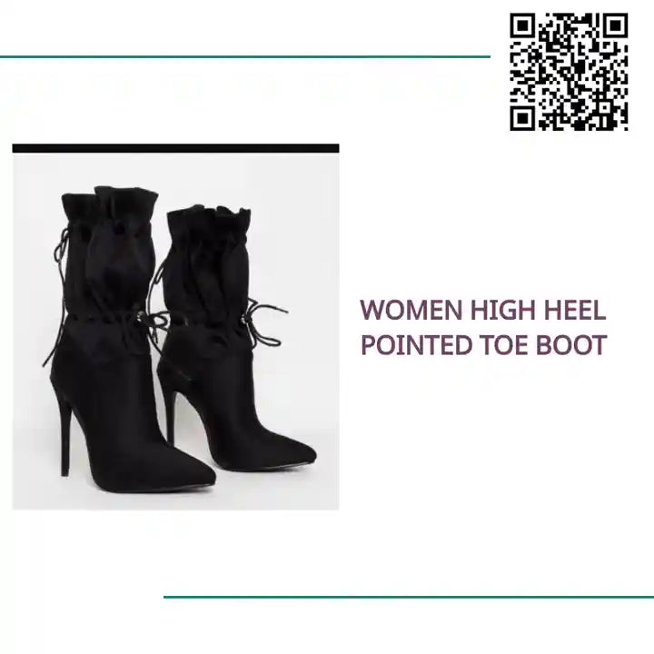 Women High Heel Pointed Toe Boot by@Outfy