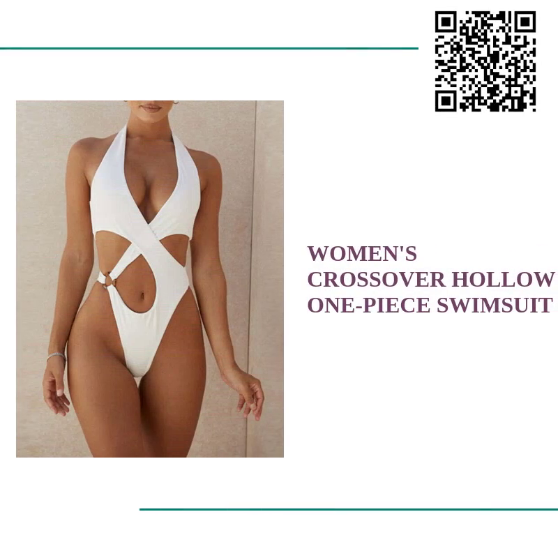 Women&#039;s Crossover Hollow One-Piece Swimsuit by@Outfy