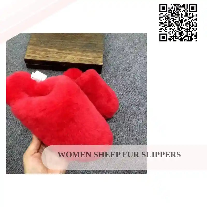 Women Sheep Fur Slippers by@Outfy