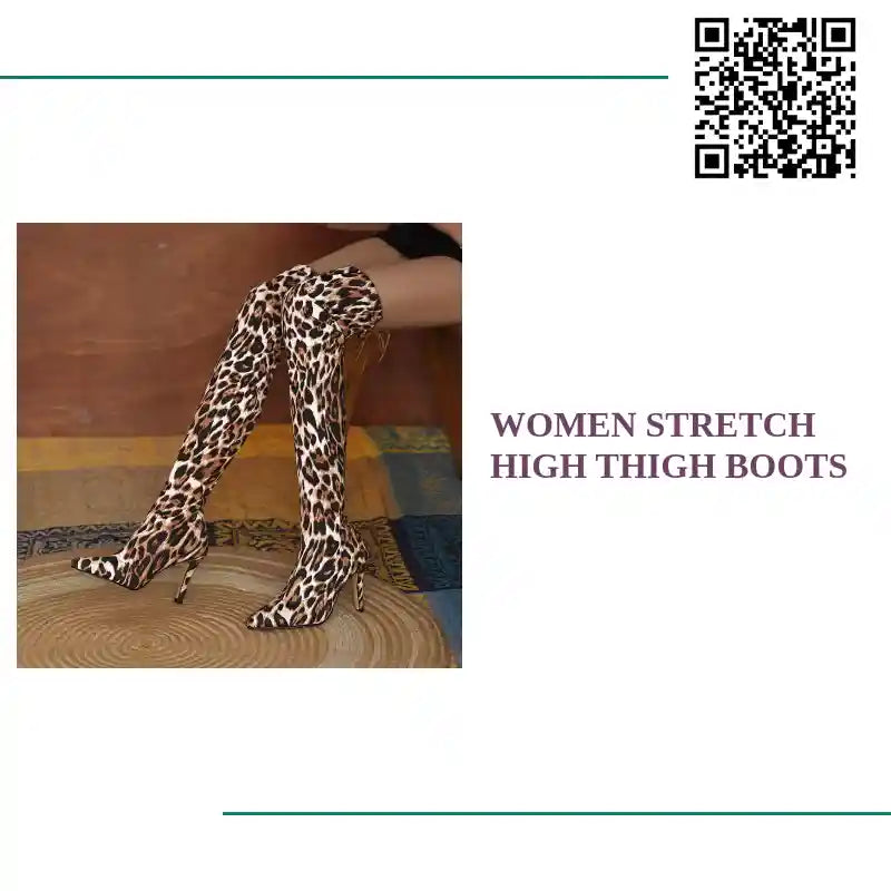 Women Stretch High Thigh Boots by@Outfy