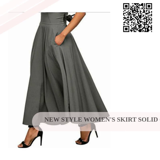 New style women&#039;s skirt solid color strap and ankle waist waist skirt by@Outfy