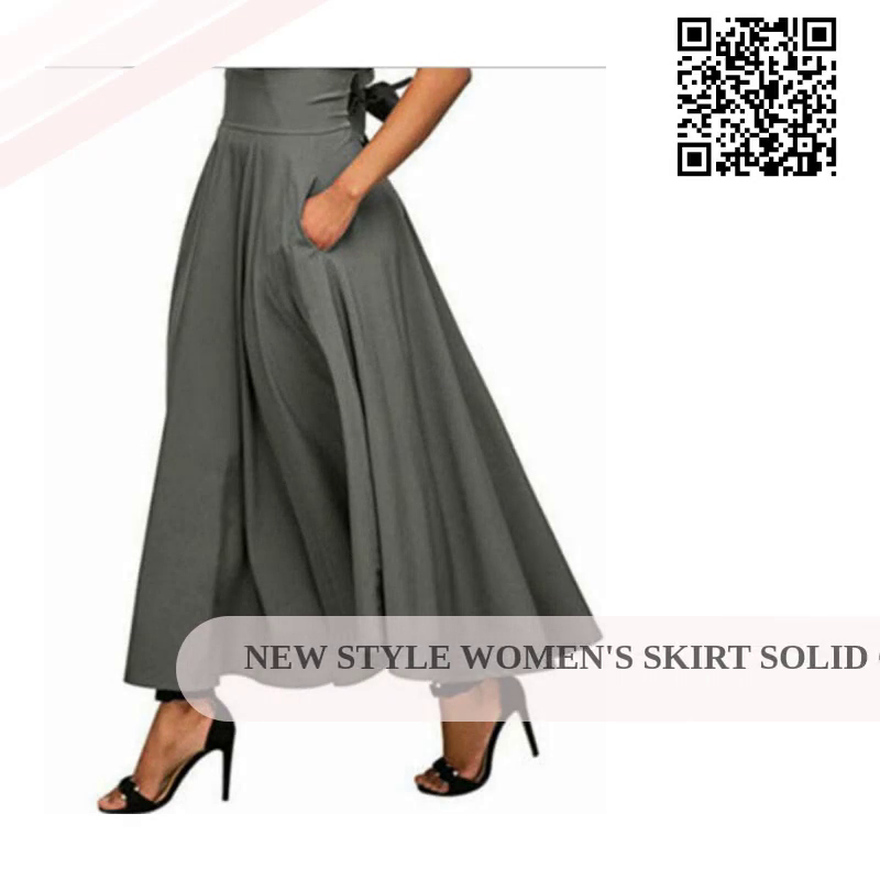 New style women&#039;s skirt solid color strap and ankle waist waist skirt by@Outfy