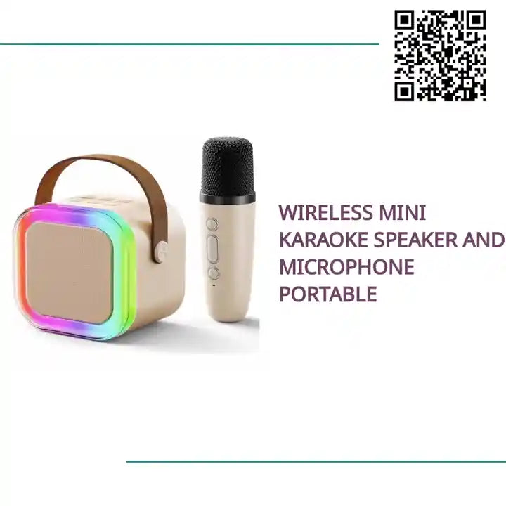 Wireless Mini Karaoke Speaker and Microphone Portable by@Outfy
