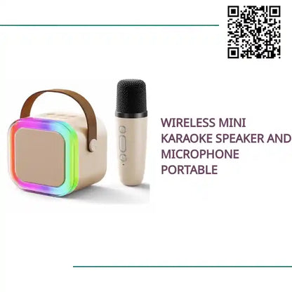 Wireless Mini Karaoke Speaker and Microphone Portable by@Outfy