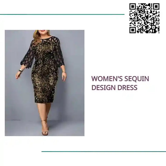Women&#039;s Sequin Design Dress by@Outfy