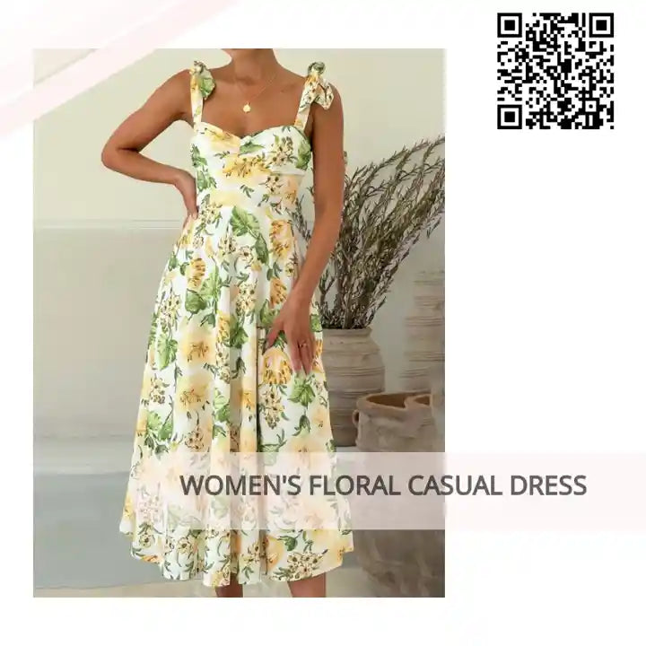 Women&#039;s Floral Casual Dress by@Outfy