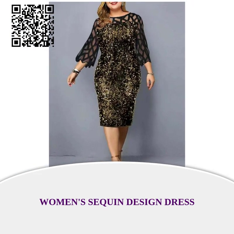 Women&#039;s Sequin Design Dress by@Outfy