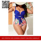 Sexy Printed hip-covering Strappy One-piece Swimsuit by@Outfy